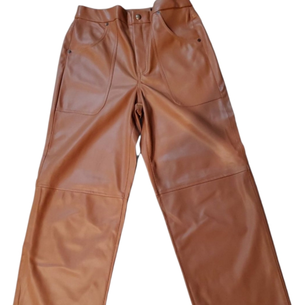 Womens Blank NYC The Baxter Ribcage Straight Leg Faux Leather Pants